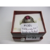 Image 2 : MENS STERLING .925 RING W/RED STONE, 8G, SZ 9