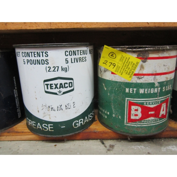 BA & TEXACO GREASE CANS