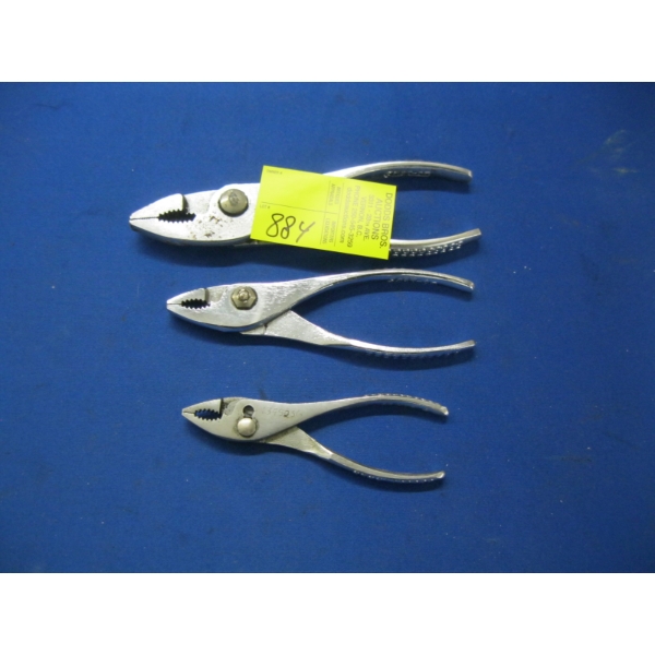 3 PAIR OF SNAP ON PLIERS