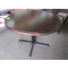 Image 1 : 42" WOOD TABLE W/METAL BASE