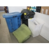 Image 1 : MISC. LAUNDRY HAMPER, BEDDING, GARBAGE CANS, ETC.