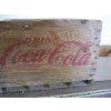 Image 4 : ORIGINAL WOODEN COKE CRATE W/COKE BOTTLES - SOME FULL