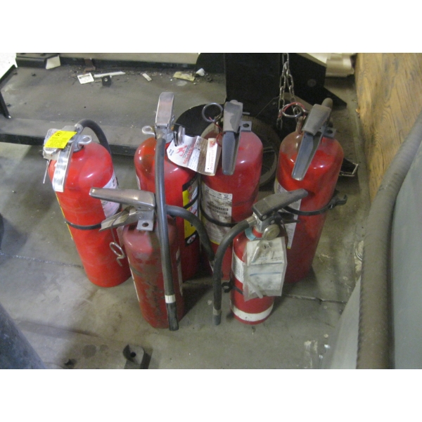 6 FIRE EXTINGUISHERS - NEED RECHARGING