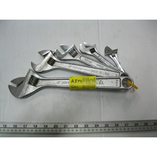SET OF 5 CRESCENT WRENCHES