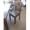 Image 2 : HEAVY SOLID WOOD DINING TABLE W/4 CHAIRS & LEAF