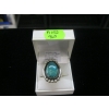 Image 1 : STERLING SILVER .925 RING W/LARGE BLUE STONE, SZ 11