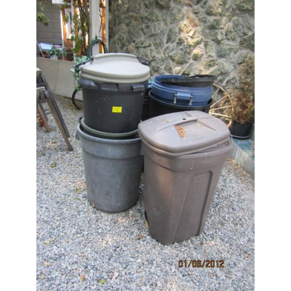 LG. LOT OF ASST. GARBAGE CANS