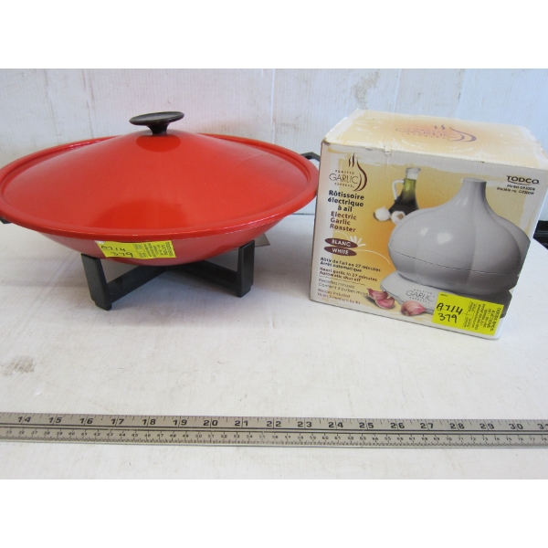 RED WOK & A ELECTRIC GARLIC ROASTER