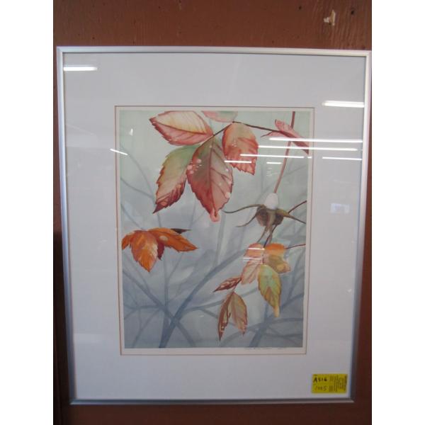 SIGNED WATERCOLOR YUKON'S AUTUMN SPLENDOR BY WEN, '87