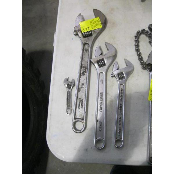 4 CRESCENT WRENCHES
