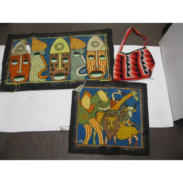 WOVEN BAG & WOVEN PICTURES - "AS IS"