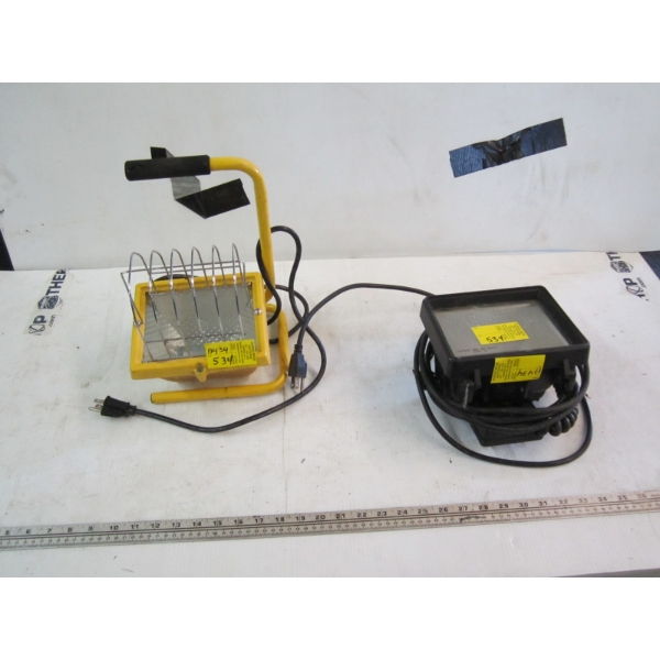 2 HALOGEN WORK LIGHTS