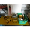 Image 1 : GREEN TUB OF LIGHTS, BRAD NAILER, TROUBLE LIGHT, ETC.