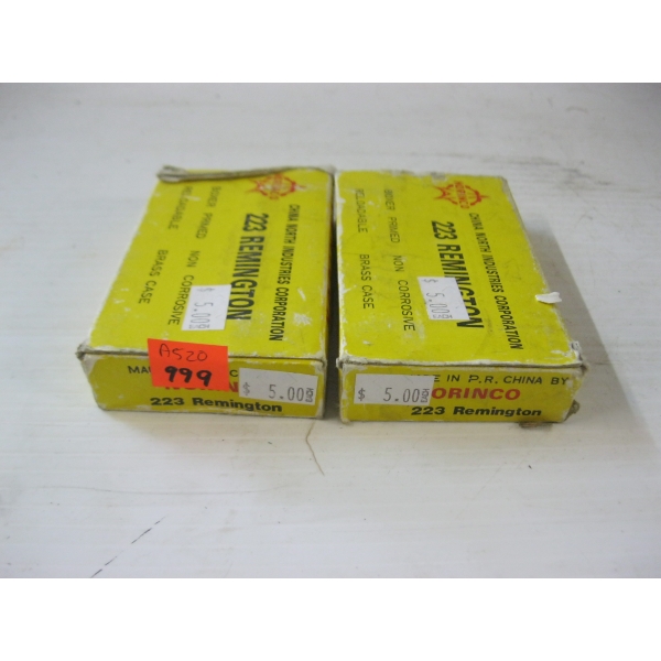 2 BOXES OF .223REM CARTRIDGES