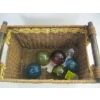 Image 2 : 6 GLASS FISHING NET FLOATS IN BASKET