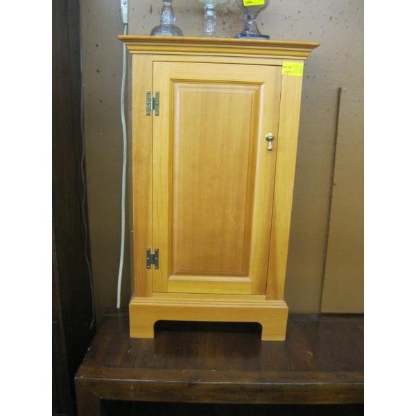 SM. PINE CABINET W/CUBBYHOLE SHELVES