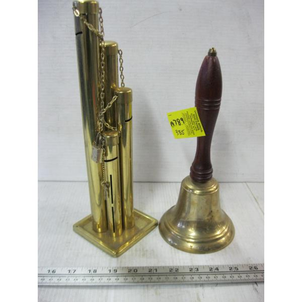BRASS BELL & COIN HOLDER