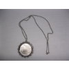 Image 4 : SILVER CHAIN W/PENDANT $5 MONTREAL OLYMPIC COIN