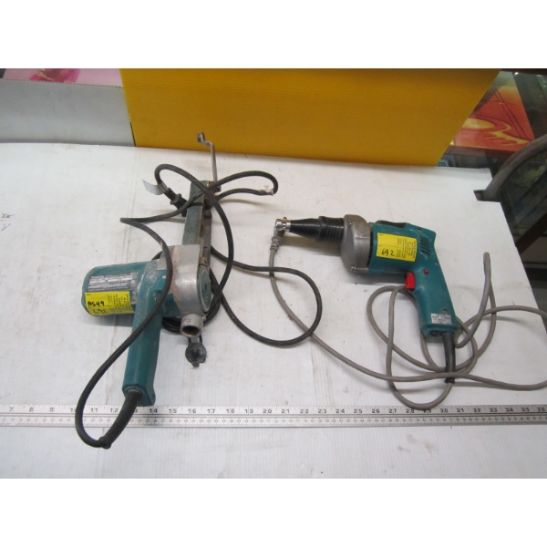 MAKITA 1 1/4"X21" BELT SANDER & A SCREW GUN