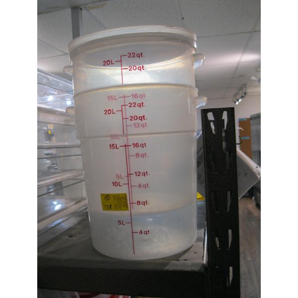 2 - 20L PLASTIC CONTAINERS W/LIDS