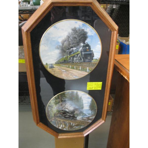 FRAMED TRAIN COLLECTOR PLATES