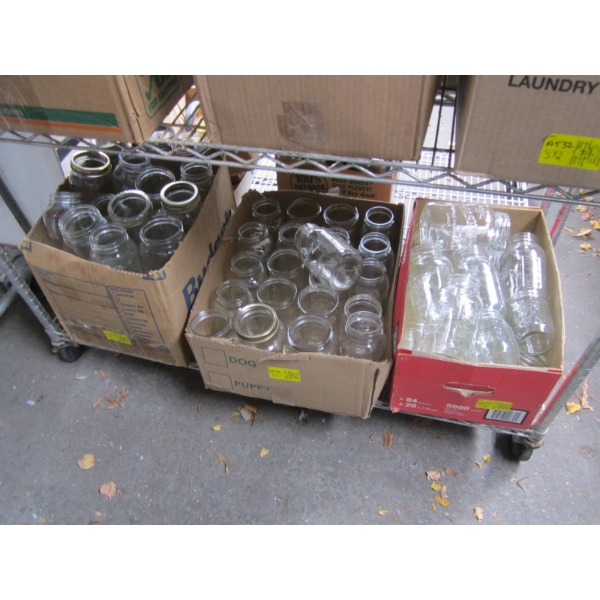 3 BOXES OF ASST. CANNING JARS