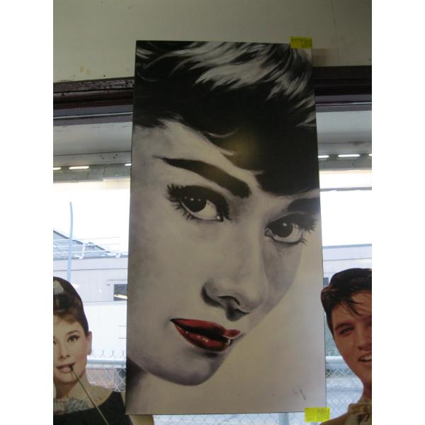 HARDBOARD PRINT OF AUDREY HEPBURN