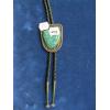 Image 1 : SILVER & TURQUOISE SIGNED STERLING BOLO TIE