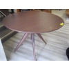 Image 1 : ROUND DARK WOOD DINING TABLE
