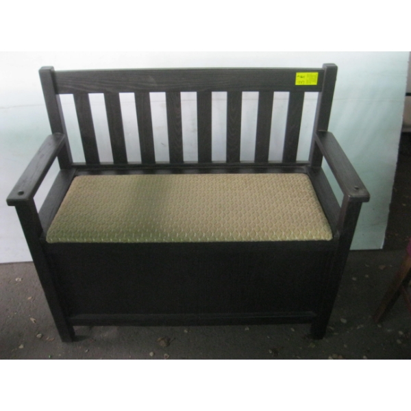 PADDED DARK HALL BENCH