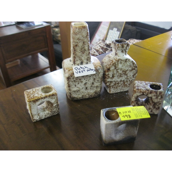 5 PIECE DUTCH VEST POTTERY SET