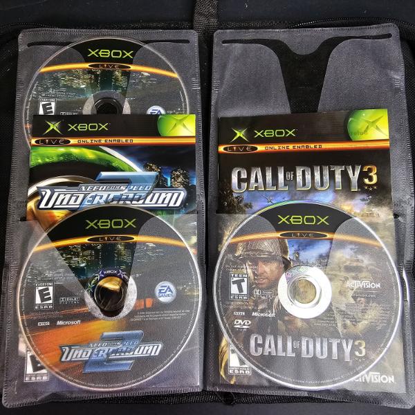 BINDER OF XBOX & XBOX 360 GAMES - 23 GAMES, SOME MANUALS