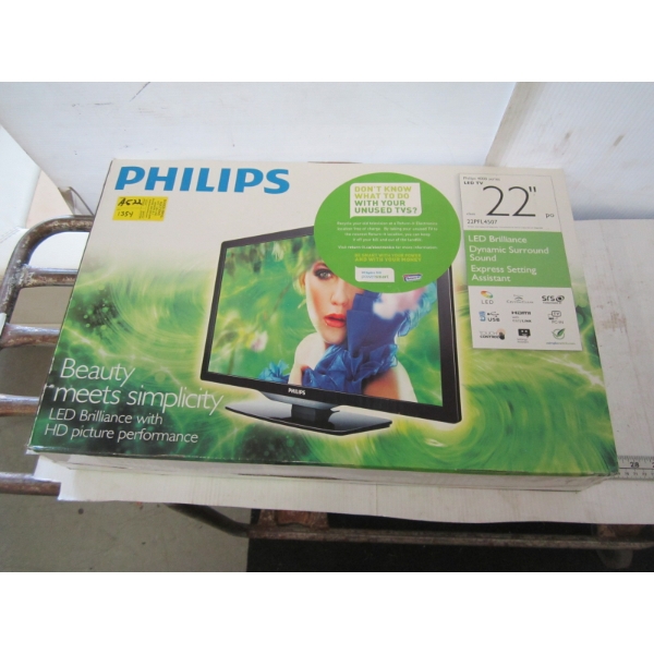 22" LED PHILLIPS TV IN BOX