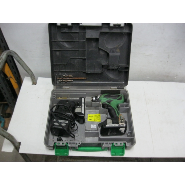 HITACHI 18V CORDLESS IMPACT GUN W/CHARGER & 2 BATTERIES