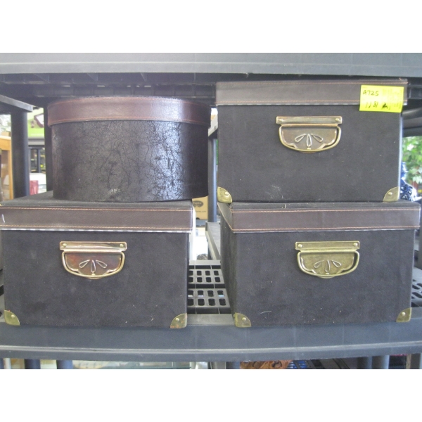 3 STORAGE BOXES & 3 HAT BOXES