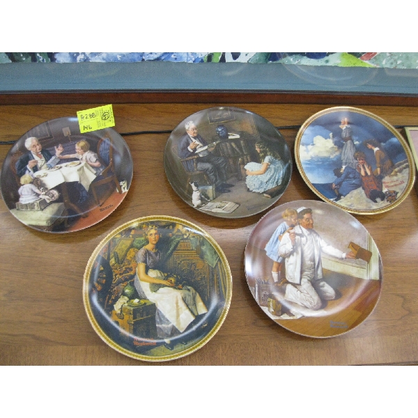 5 NORMAN ROCKWELL COLLECTOR PLATES