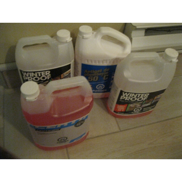 WINTER PLUMBING ANTI FREEZE - 2 FULL & 2 PARTIAL