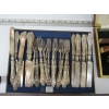 Image 3 : SILVERPLATE CUTLERY & A BONE HANDLED CARVING SET