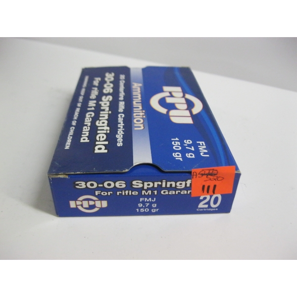 PPU 30-06 SPRG 9.7GR 150GRS FMJ|1X20 CENTERFIRE RIFLE CARTRIDGES