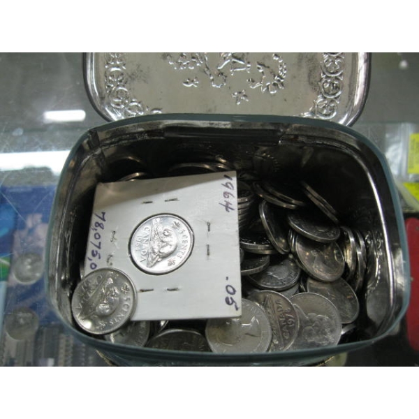 TIN W/ASST. COLLECTABLE NICKELS