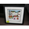 Image 1 : FRAMED NUMBERED PRINT "TRAIN THROUGH TOWN" BY LOUIS