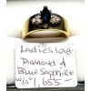 Image 1 : LADIES 10KT DIAMOND & BLUE SAPPHIRE RING W/A $1,655, SZ 7 3/4
