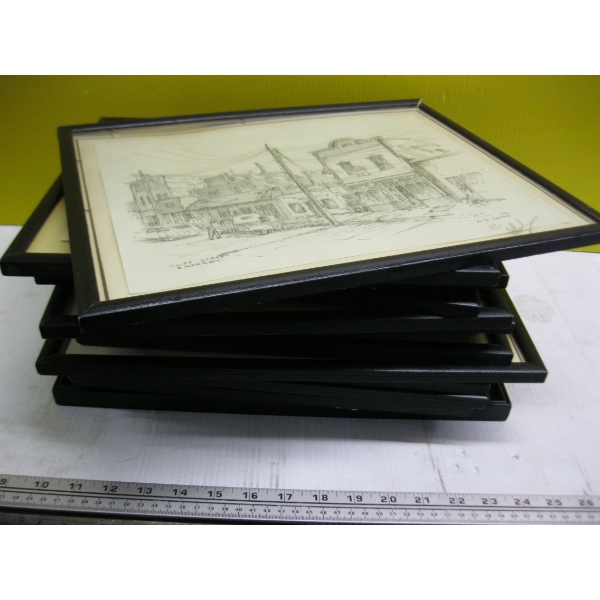 COLLECTION OF A.R. COOK FRAMED PICTURES - OKEEFE RANCH, PIONEER MILL, ETC.