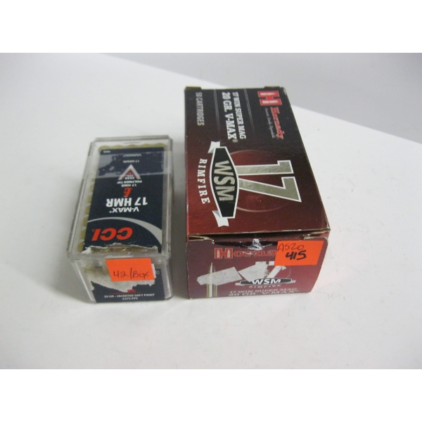 HORNADY 17WIN SUPER MAG 20GR & CCI V-MAX 17HMR 17GR|1X50, 1X42 CARTRIDGES