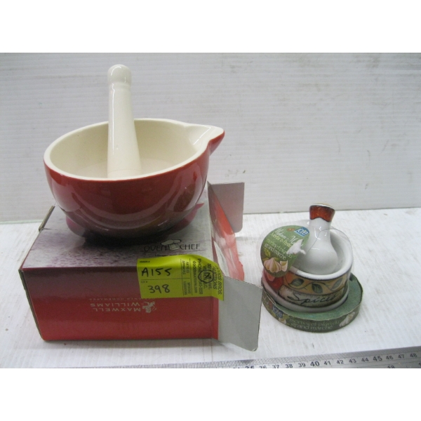 2 MORTAR & PESTLES