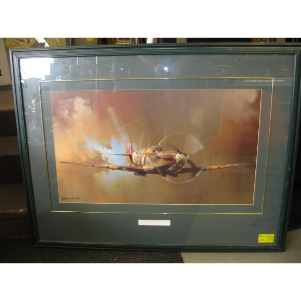 FRAMED PRINT OF SPITFIRE BY BARRY CLARK
