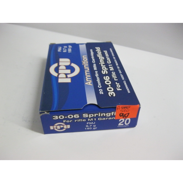 PPU 30-06 SPRG 9.7GR 150GRS FMJ|1X20 CENTERFIRE RIFLE CARTRIDGES