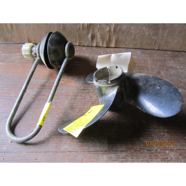 PAIR OF EAR MUFFS & SM. BOAT PROPELLOR - 8.5X9