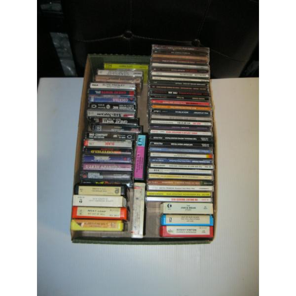 ASST. CDs, CASSETTES, 8TRACKS