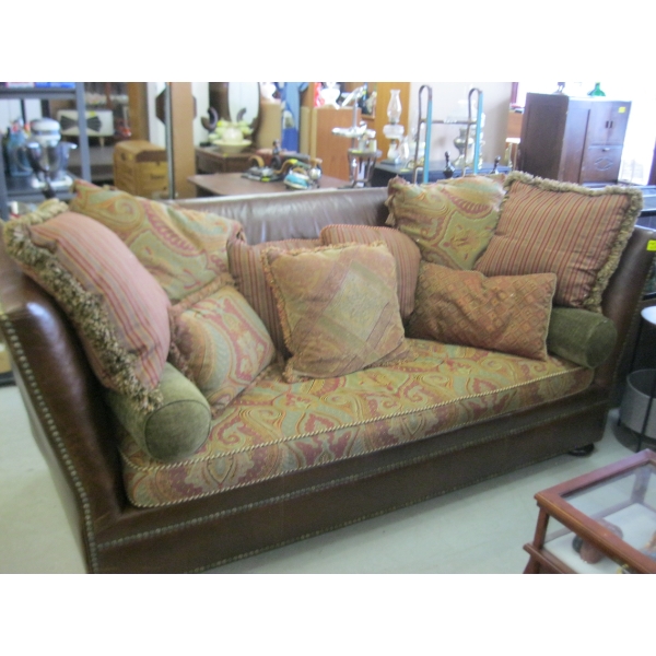LG. CUSTOM LEATHER & UPHOLSTERY SOFA